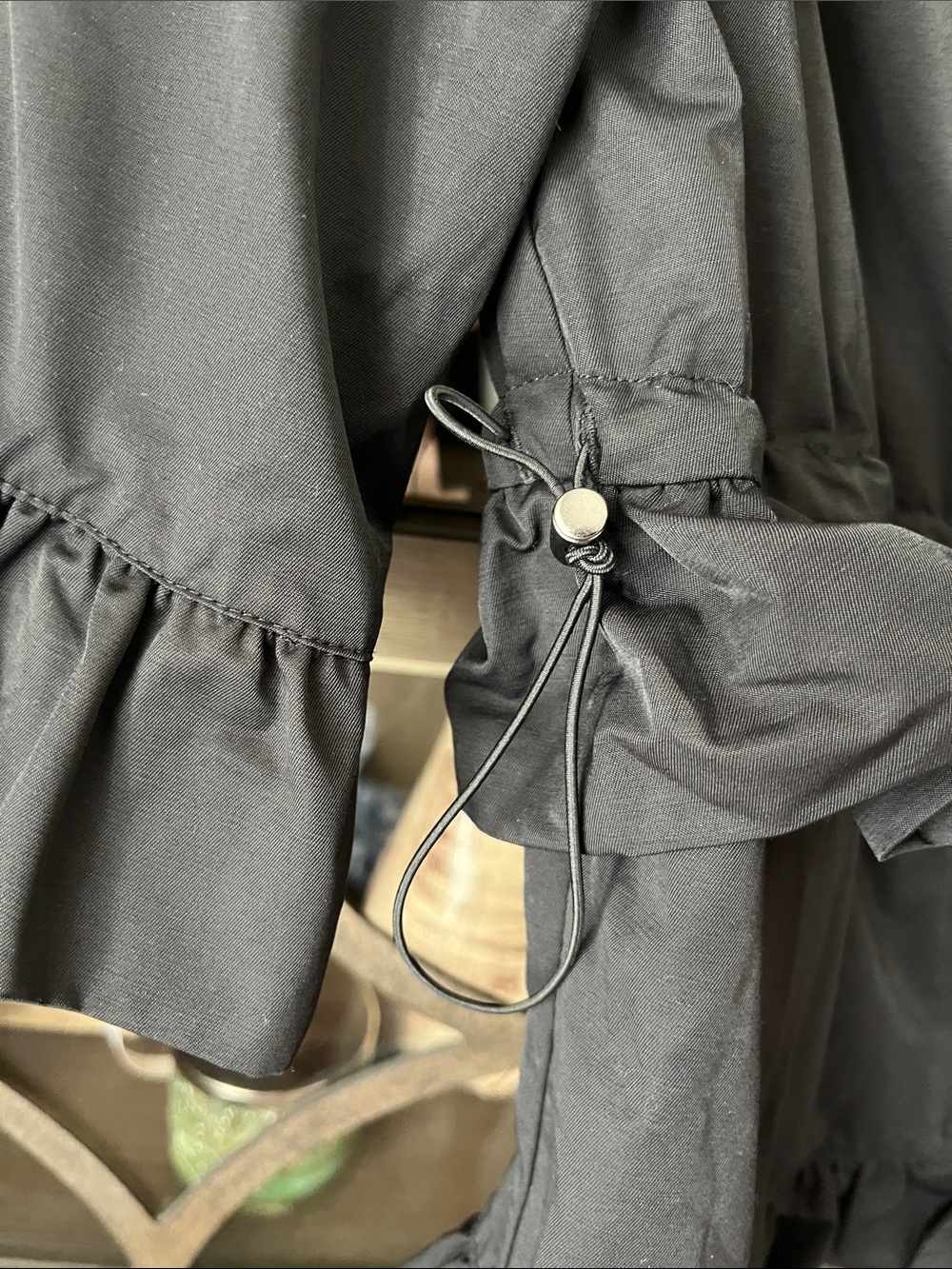 Halogen Black Ruffle-Trim Utility Jacket - Picture 6 of 11